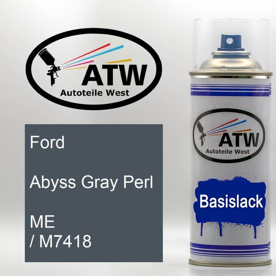 Ford, Abyss Gray Perl, ME / M7418: 400ml Sprühdose, von ATW Autoteile West.